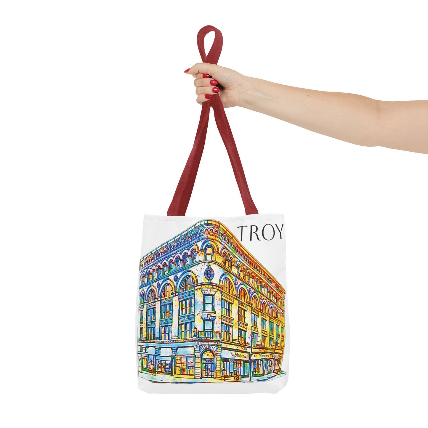 Night Owl Troy. The Illium Building tote A tribute to Troy's local landmarks