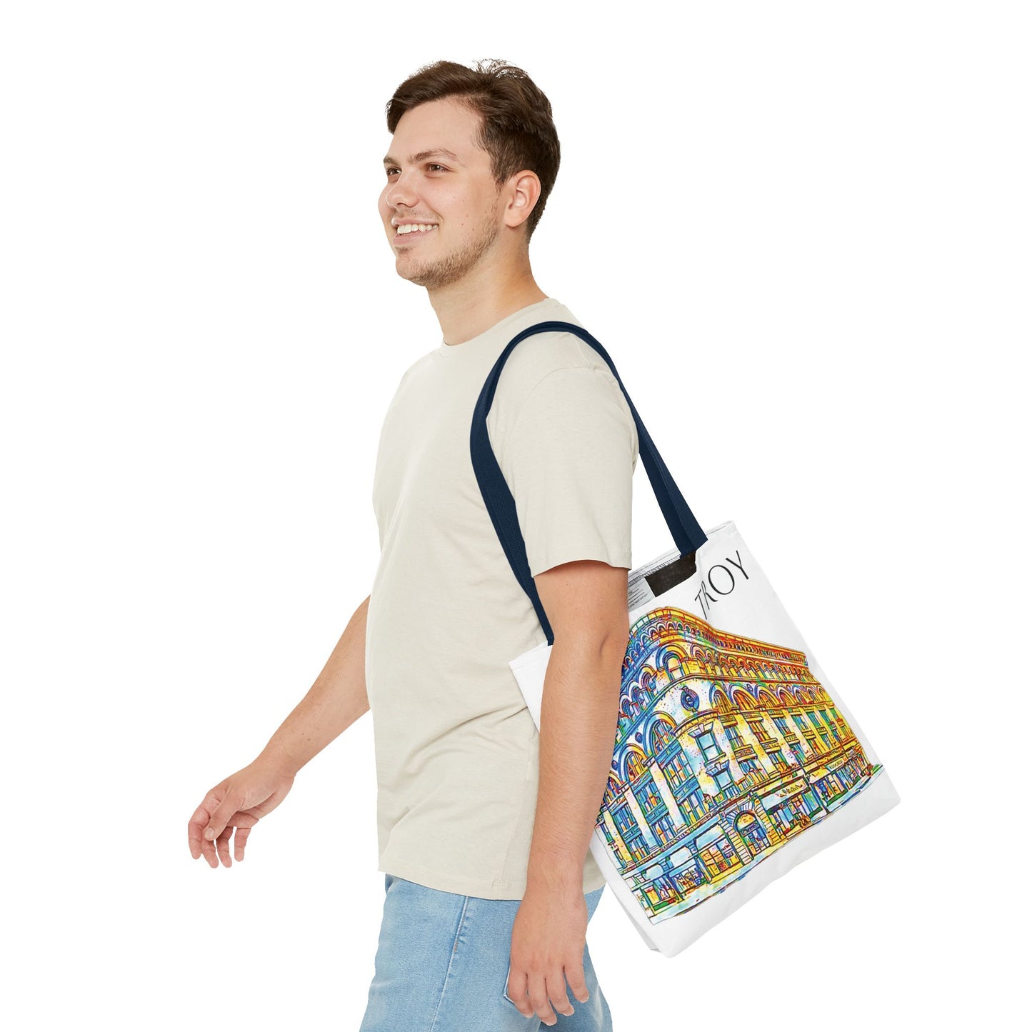 Night Owl Troy. The Illium Building tote A tribute to Troy's local landmarks