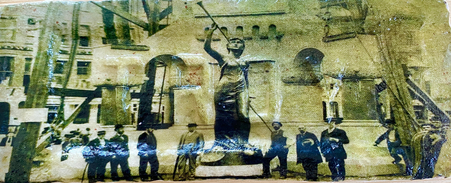 Monument Square Sons and Sailors memorial construction