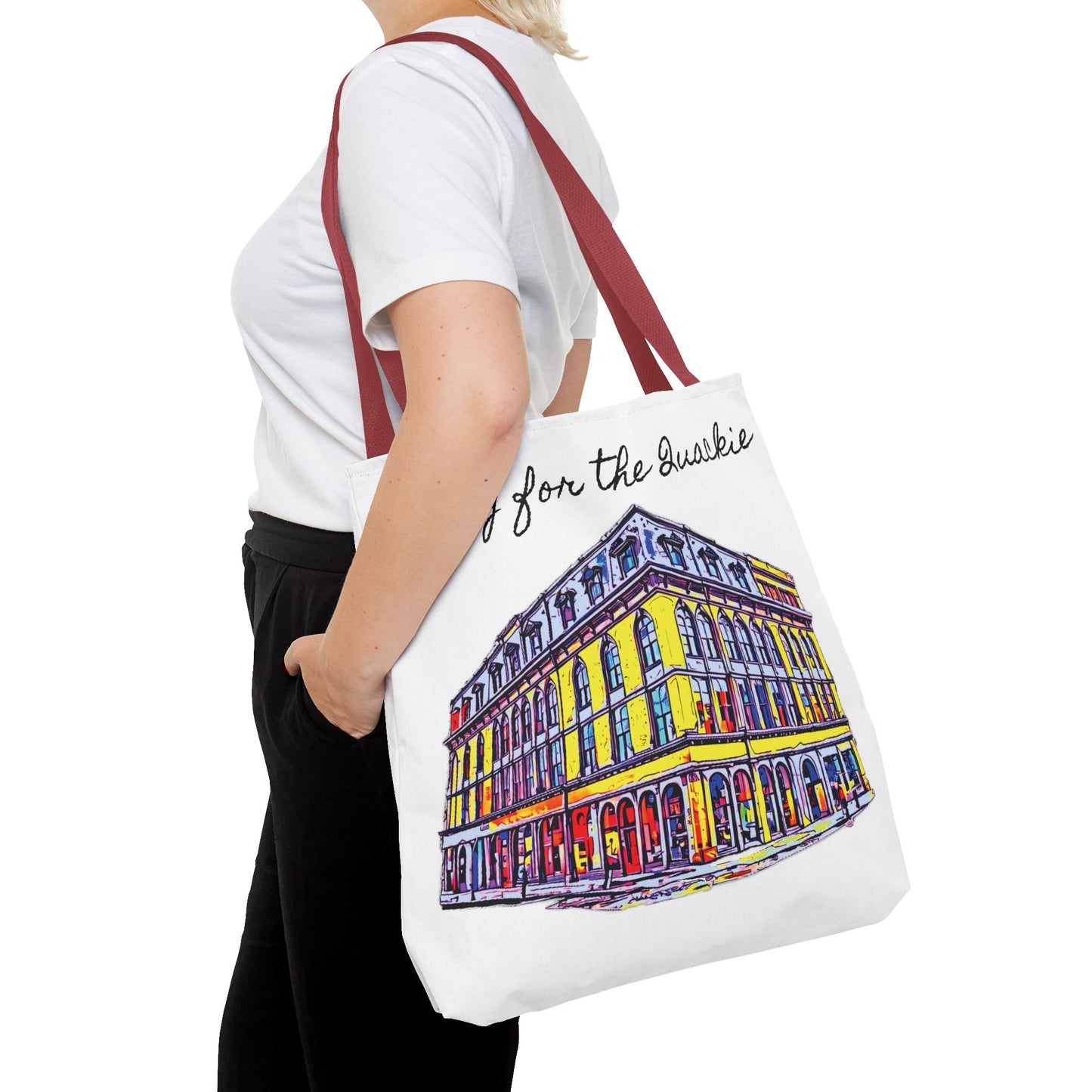 Wacky for the Quackie Tote Bag - featuring the lovely Quackenbush building