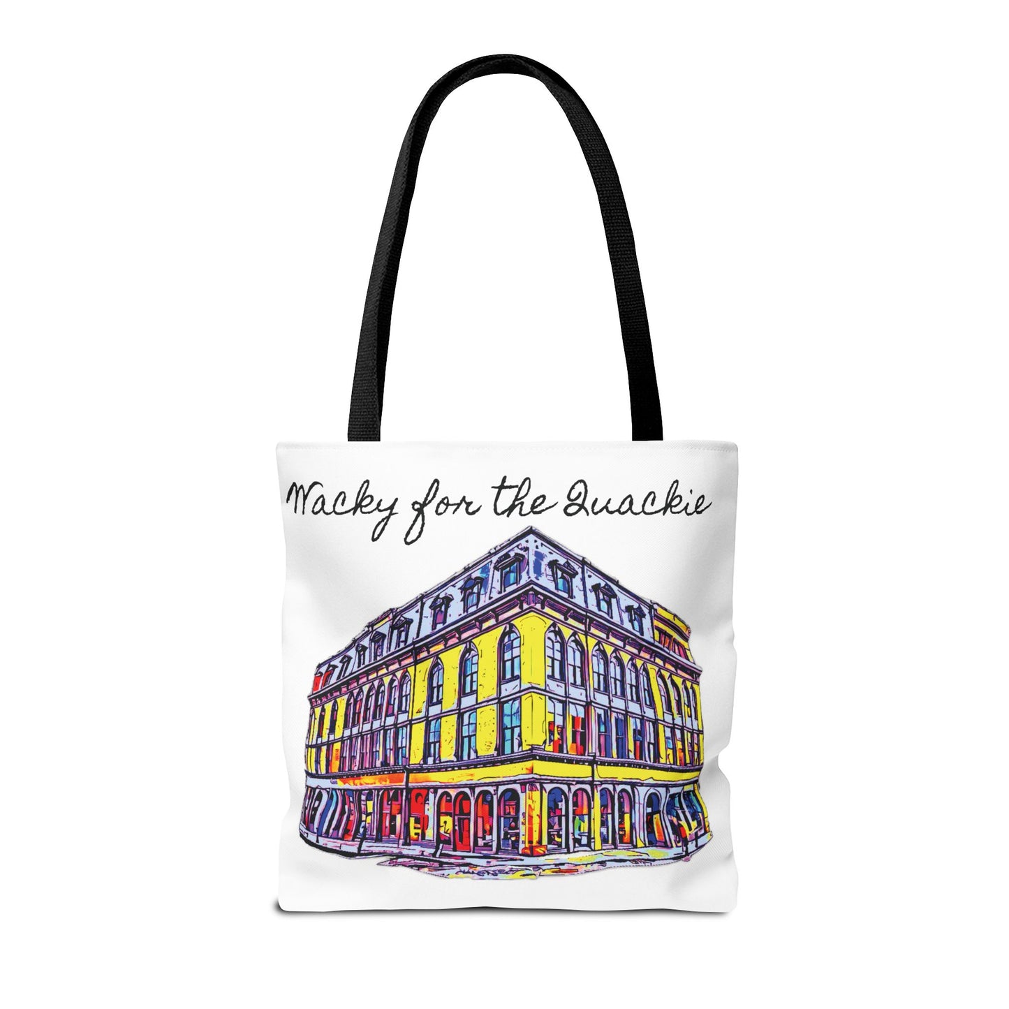 Wacky for the Quackie Tote Bag - featuring the lovely Quackenbush building