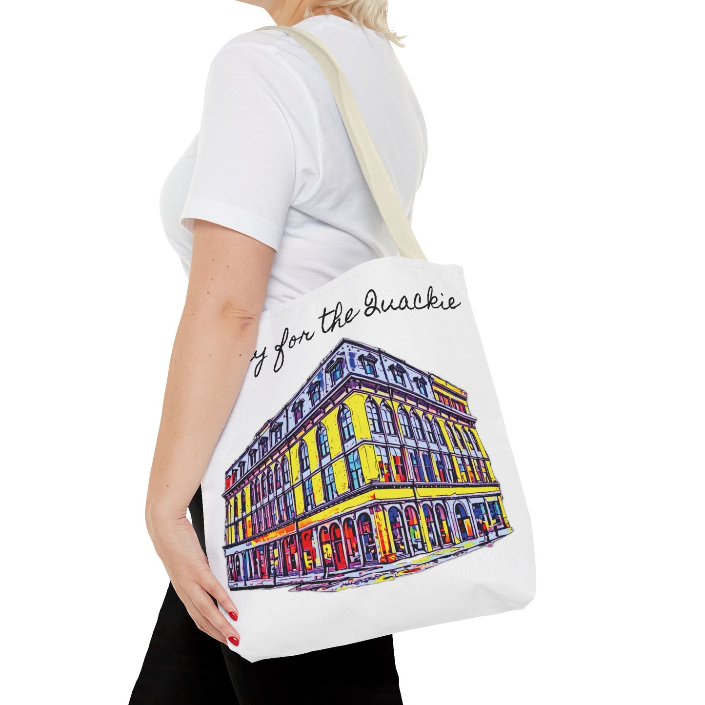 Wacky for the Quackie Tote Bag - featuring the lovely Quackenbush building