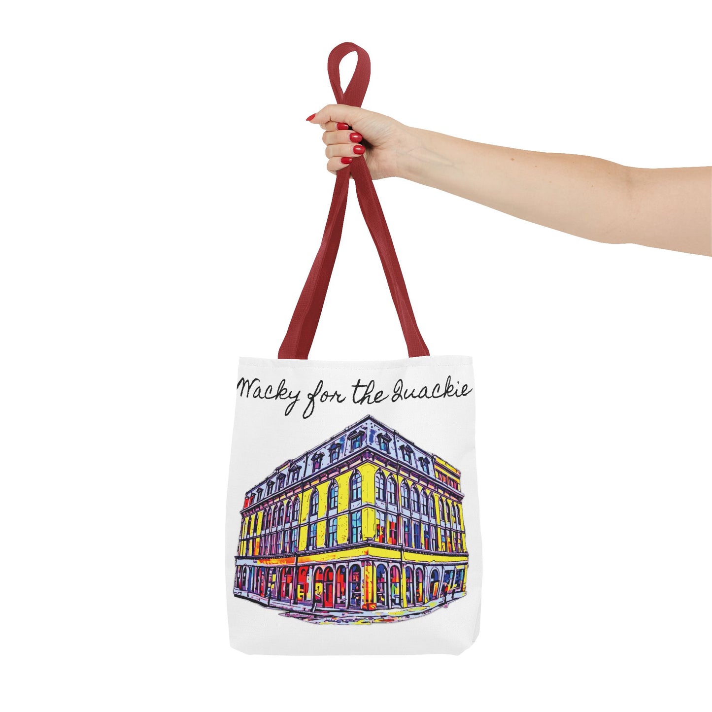 Wacky for the Quackie Tote Bag - featuring the lovely Quackenbush building