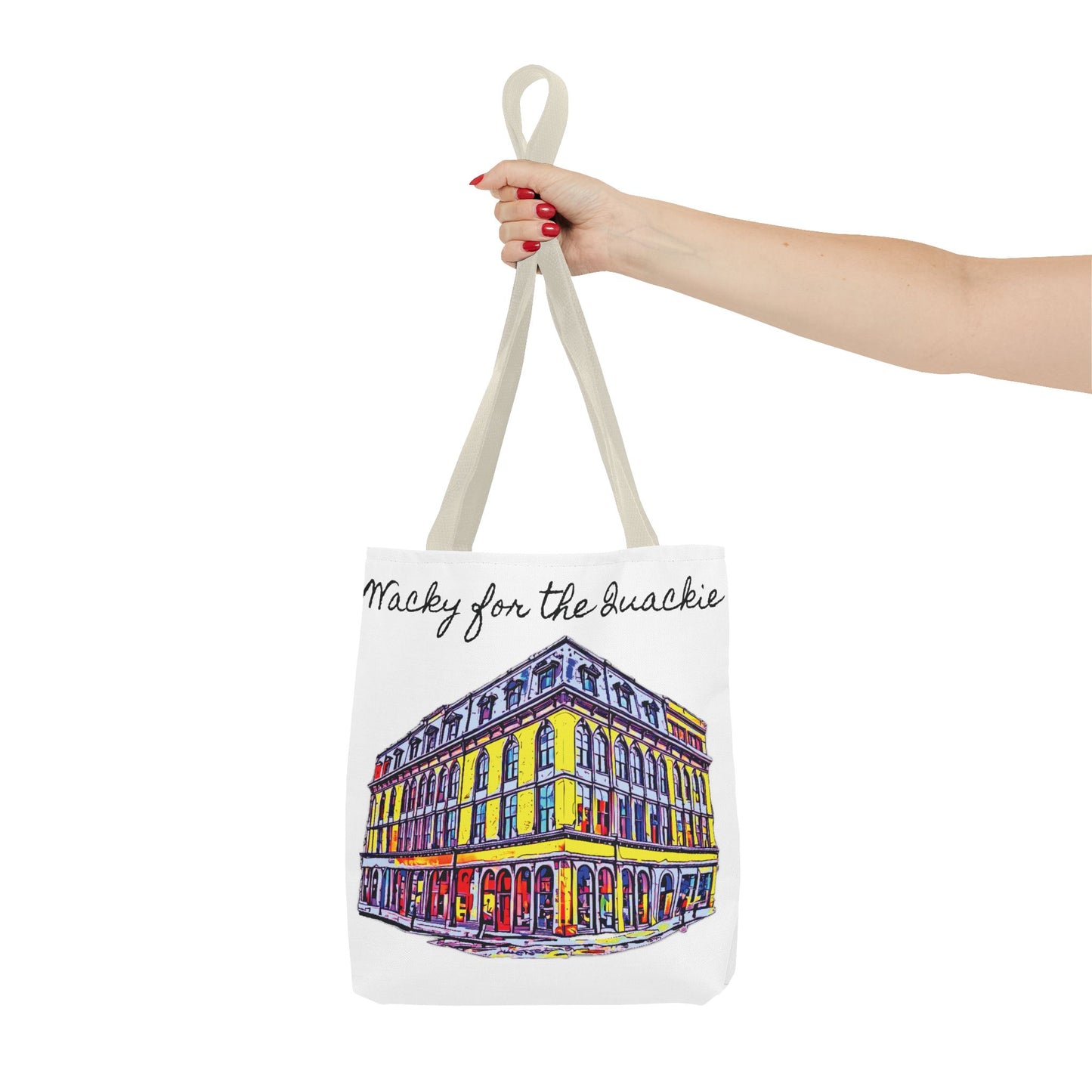 Wacky for the Quackie Tote Bag - featuring the lovely Quackenbush building