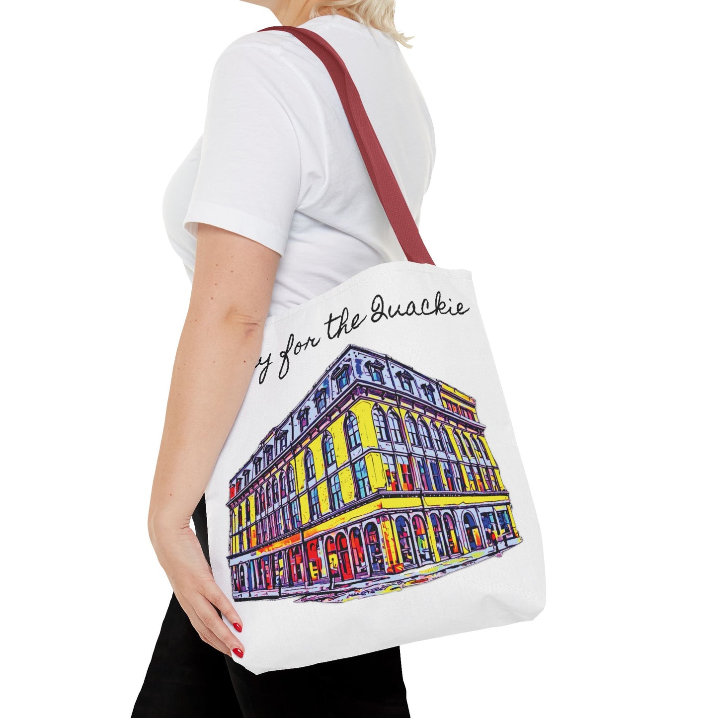 Wacky for the Quackie Tote Bag - featuring the lovely Quackenbush building