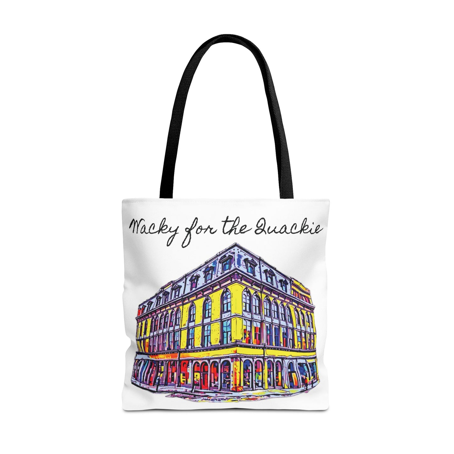 Wacky for the Quackie Tote Bag - featuring the lovely Quackenbush building