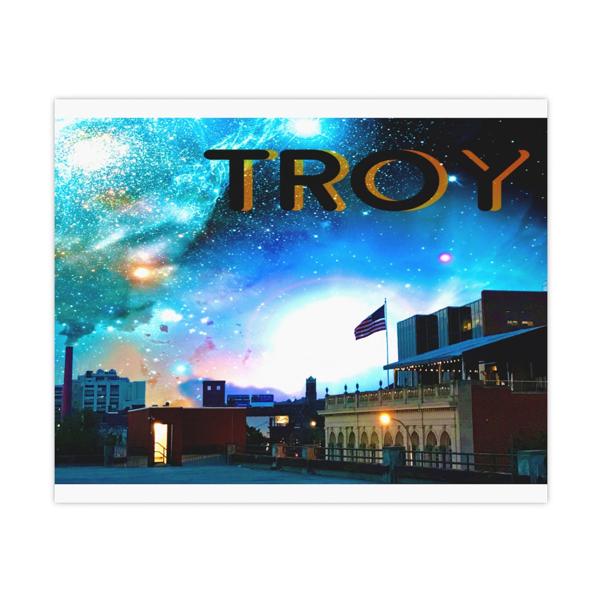 Troy Top of the Parking garage poster