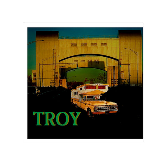 Troy square sticker